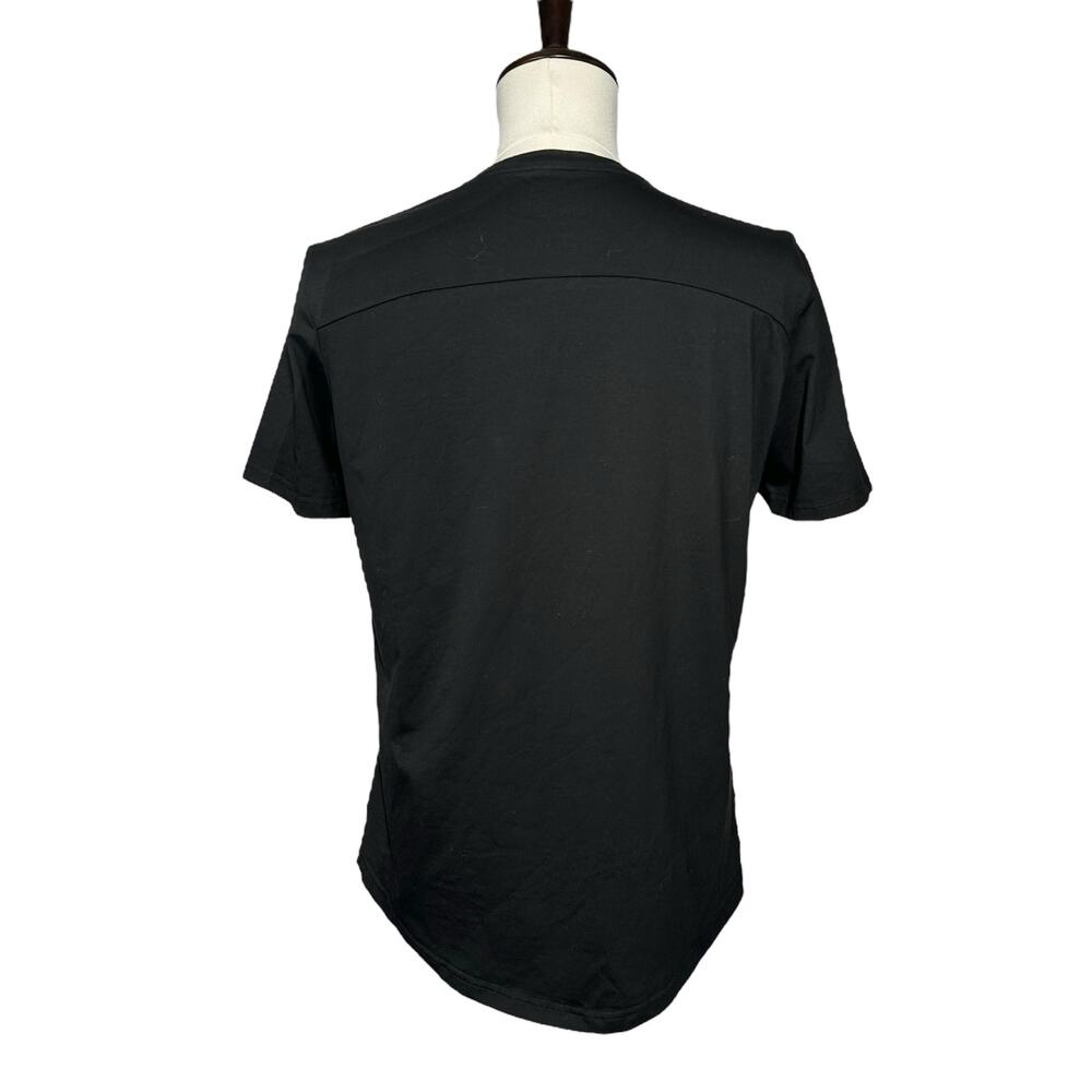 YoungLA | Men | Black Stretch Cotton Minimal Drop Cut Logo Tee | Medium - Picture 3 of 9